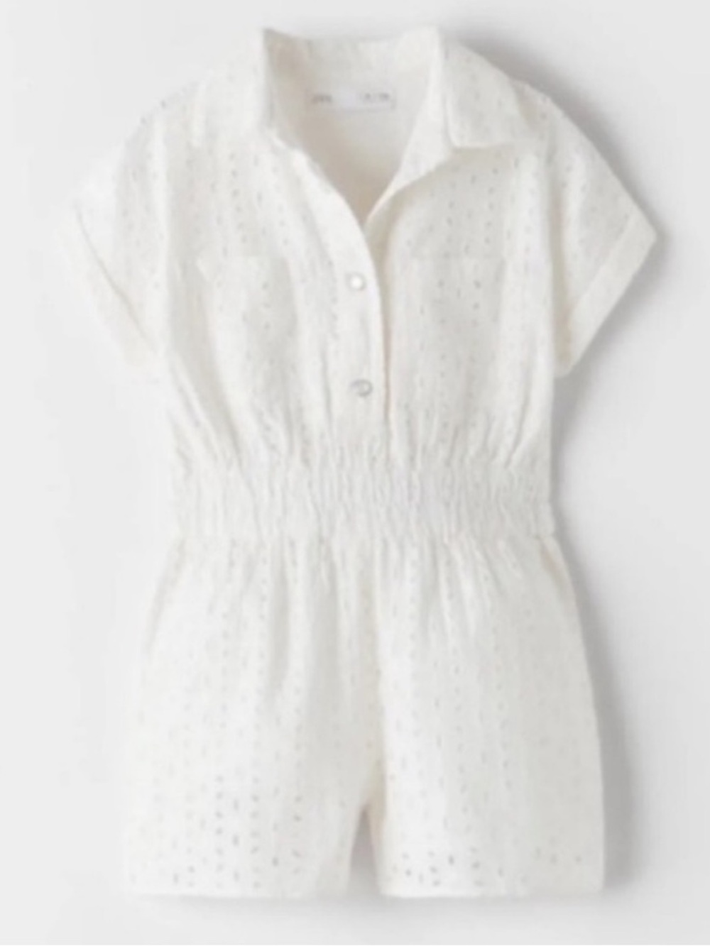 Zara White Eyelet Romper 9
